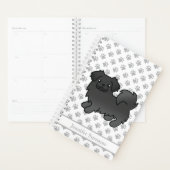 Tibétain Spaniel Noir Chien de Dessin Animé Mignon (Devant avec enveloppe)