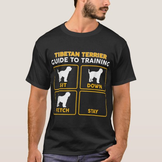 Tibétain Terrier T-Shirt Funny Guide De Formation (Devant)