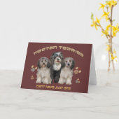 Tibétain Terrier Toutes les occasions Carte de voe (Fleur jaune)