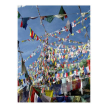 Tibetan Buddhist Prayer Flags Foto
