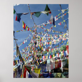 Tibetan Buddhist Prayer Flags Foto Poster