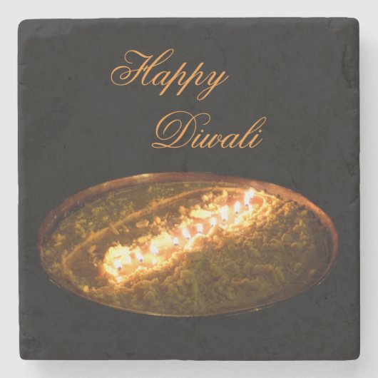 Tibetan Butter Lamp Stenen Onderzetter (Voorkant)