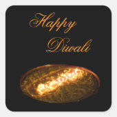 Tibetan Butter Lamp Vierkante Sticker (Voorkant)