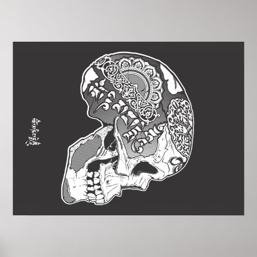 Tibetan Engraved Skull Poster (Voorkant)