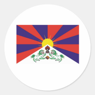 TIBETAN FLAG RONDE STICKER