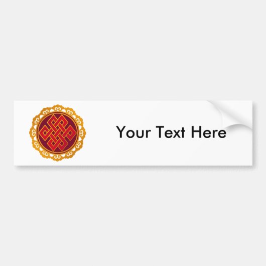 Tibetan Karma Buddhism Eternal Knot Bumpersticker (Voorkant)