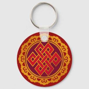 Tibetan Karma Buddhism Eternal Knot Sleutelhanger