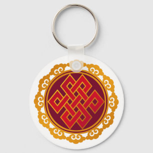 Tibetan Karma Buddhism Eternal Knot Sleutelhanger