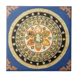 Tibetan Mandala Tile Tegeltje