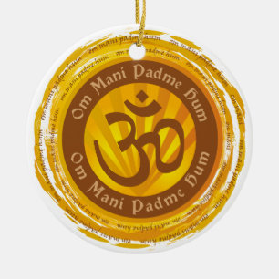Tibetan Mantra Aum Symbol Keramisch Ornament