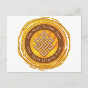 Tibetan Mantra Enless Knot Briefkaart