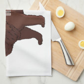 Tibetan Mastiff dog cartoon illustration  Theedoek (Quarter Fold)