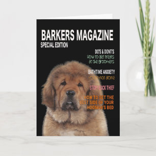 Tibetan Mastiff Parody Magazine Hoesje Card Kaart