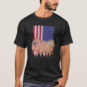 Tibetan Mastiff Patriotic Dog USA Pride American F T-shirt