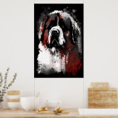 Tibetan Mastiff Portrait Poster (Keuken)