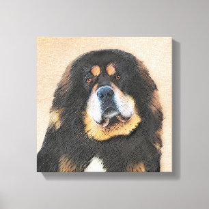 Tibetan Mastiff-schildering - Cute Original Dog Ar Canvas Afdruk