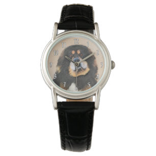 Tibetan Mastiff-schildering - Cute Original Dog Ar Horloge