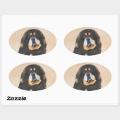 Tibetan Mastiff-schildering - Cute Original Dog Ar Ovale Sticker (Vel)