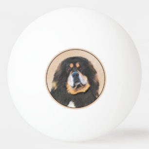 Tibetan Mastiff-schildering - Cute Original Dog Ar Pingpongballen
