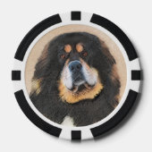 Tibetan Mastiff-schildering - Cute Original Dog Ar Poker Chips (Voorkant)