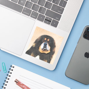 Tibetan Mastiff-schildering - Cute Original Dog Ar Sticker
