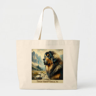 TIBÉTAN MASTIFF TÊTE AVEC SAC FOURRE-TOUT MONTAGNE