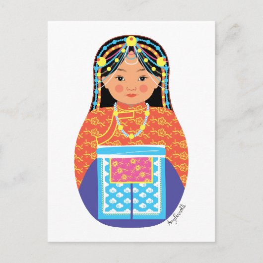 Tibetan Matryoshka Briefkaart (Voorkant)