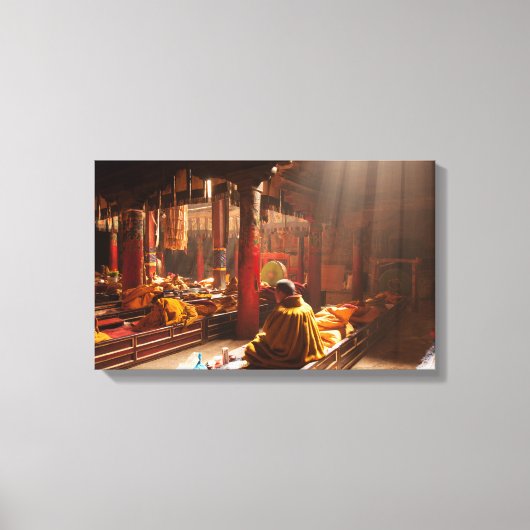 Tibetan Monk Canvas druk (Voorkant)