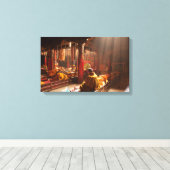 Tibetan Monk Canvas druk Afdruk (Insitu (Houten vloer))
