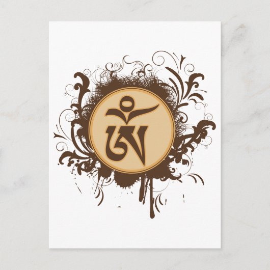 Tibetan Om Briefkaart (Voorkant)