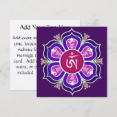 Tibetan Om in Lotus Throne Mandala Kaart (Voorkant / Achterkant)