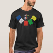 Tibetan OM Prayer Flags T-shirt (Voorkant)