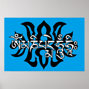 Tibetan Six True Mantra/Om Ma Ni Pad me Hum Poster