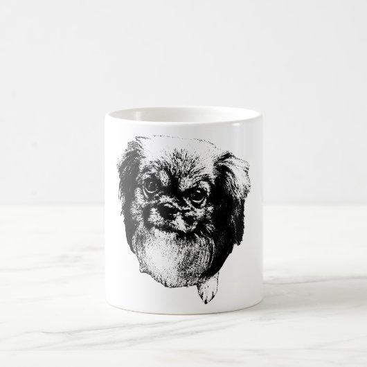 Tibetan Spaniel Dog Mug – Ink Style Portrait (Centre)