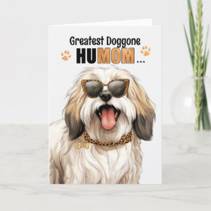 Tibetan Terrier Dog Greatest HuMOM Moederdag Feestdagen Kaart
