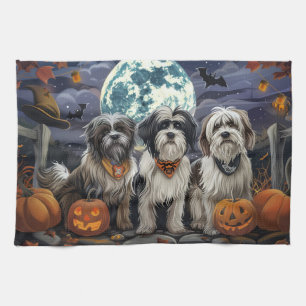 Tibetan Terrier Halloween Spoken Theedoek