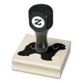 Tibetan Terrier Hondenras Silhouette Rubberstempel (Stempel)