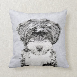 Tibetan Terrier Painting - Cute Original Dog Art Kussen