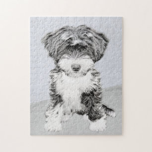 Tibetan Terrier Painting - Cute Original Dog Art Legpuzzel