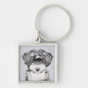 Tibetan Terrier Painting - Cute Original Dog Art Sleutelhanger