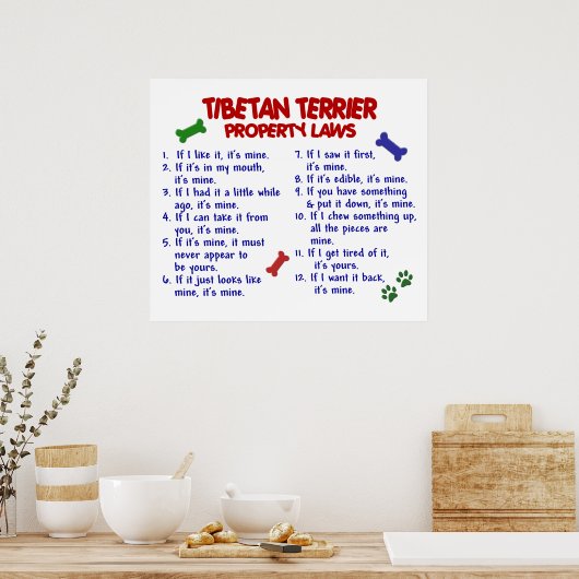 TIBETAN TERRIER PL2 POSTER (Keuken)