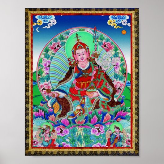 Tibetan Thangka Padmasambhava Poster (Voorkant)