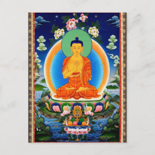 Tibetan Thangka Prabhutaratna Buddha Briefkaart