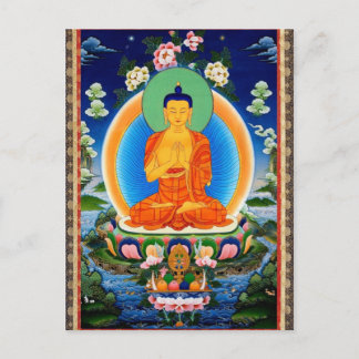 Tibetan Thangka Prabhutaratna Buddha Briefkaart