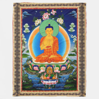 Tibetan Thangka Prabhutaratna Buddha Fleece Deken
