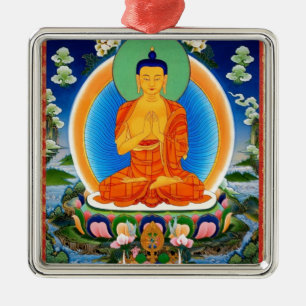 Tibetan Thangka Prabhutaratna Buddha Metalen Ornament