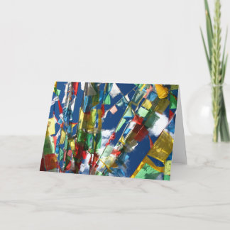 Tibetan wenskaart van gebedvlaggen (spatie binnen) kaart