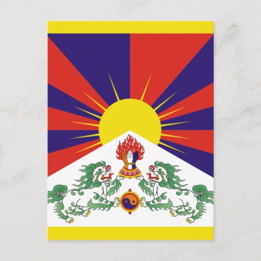 tibetvlag briefkaart (Voorkant)