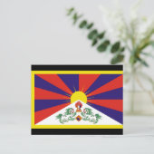 tibetvlag briefkaart (Staand voorkant)