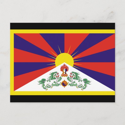 tibetvlag briefkaart (Voorkant)